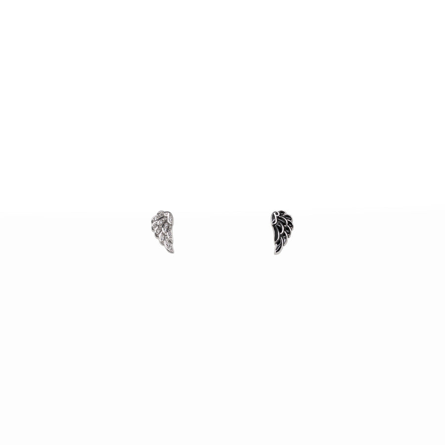 Angel Wing Black & White Earrings