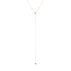 10 rose gold lariat necklace includes brithstone and dainty design