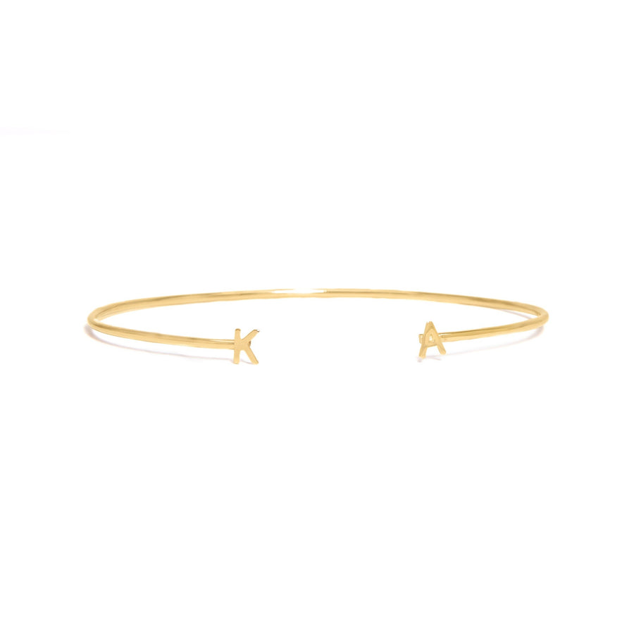 Double Initial Bangle