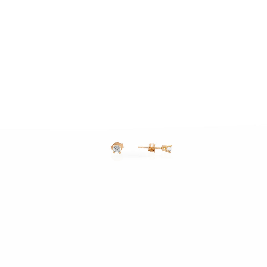 Gold Birthstone Stud Earrings