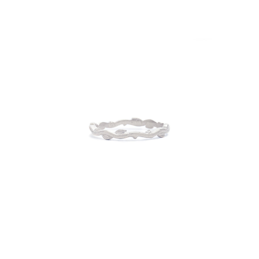 Wild Rose Solitaire Double Vine Ring