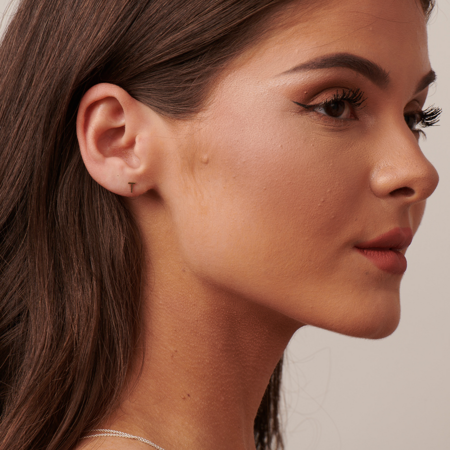single initial earring